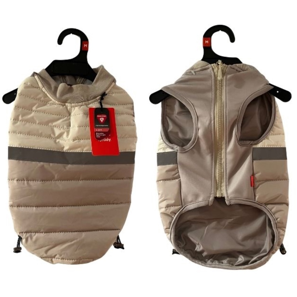 Reddy PrimaLoft Lightweight Insulation Tan Dog Puffer Jacket